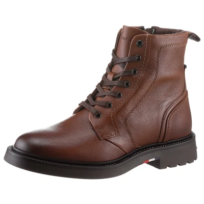 Abbildung von Tommy Hilfiger Comfort BOOT Schnürstiefelette, Herren, Größe: 42, Winter cognac Schuhe