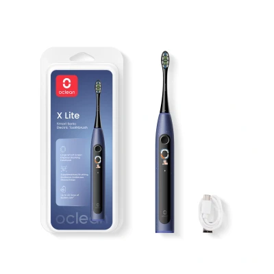 Abbildung von Oclean Elektrische Zahnbürste X Lite Blau, Schallzahnbürste mit 5 Putzmodi, Electric Toothbrush 40 Tage Akkulaufzeit, 72000VPM, IPX7 Wasserdicht, EasyStart, SmarTimer
