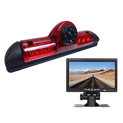 Abbildung von Rückfahrkamera Transportster+7 Zoll TFT LCD Bildschirm Auto Monitor im 3.Bremslicht Bremsleuchte Passend für Ducato X250/ Peugeot Boxter/Citroen Jumper