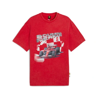 Abbildung von Puma Scuderia Ferrari Sportswear Graphic T Shirt Herren Mit Plain Rosso Corsa Größe: 4XL