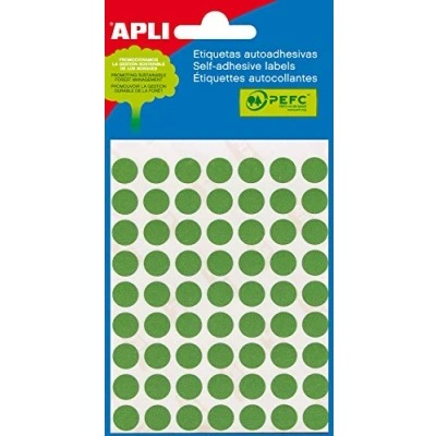 Abbildung von APLI 2054 Grüne Etiketten (Ø 10) 5 Blatt