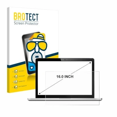 Abbildung von BROTECT 16&quot; Entspiegelungs Schutzfolie für Notebooks mit 16,0 Zoll (40.6 cm) [354 mm x 199 mm, 16:9] Displayschutz Folie Matt, Anti Fingerprint
