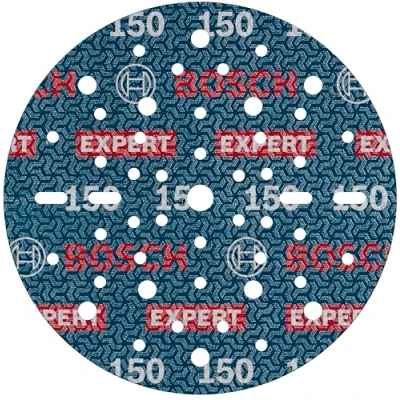 Abbildung von Bosch 50x EXPERT O780 Folienschleifscheibe, 150 mm (für Hartholz, Farbe auf Holz, Ø mm, Körnung 150, Professional Zubehör Exzenterschleifer)
