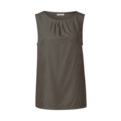 Abbildung von STREET ONE Damen 3411873 Blusentop mit Raffung, Nomad Brown, 34