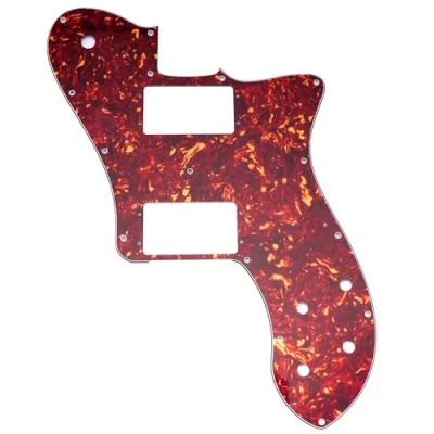 Abbildung von Musiclily Pro 15 Löcher Breite Palette HH Gitarren Schlagbrett Pickguard für Mexico Fender 72 Tele Deluxe Style E Gitarre, 4 lagig Vintage Tortoise