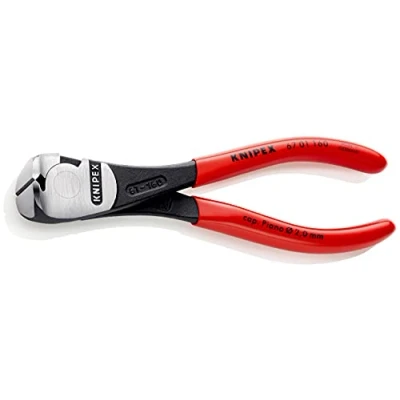 Abbildung von KNIPEX Kraft Vornschneider mit Kunststoff überzogen schwarz atramentiert 160 mm 67 01 SB