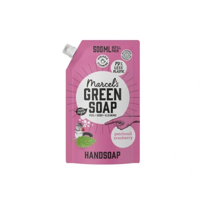 Abbildung von Marcels Green Soap Handseife Patschuli &amp; Cranberry 500ml Nachfüllbeutel Patchouli Preiselbeere