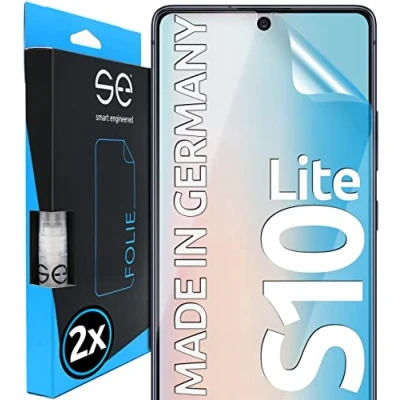 Abbildung von s.e Schutzfolie für Samsung Galaxy S10 Lite, M53, 2 Stück, Full Screen, Positionierhilfe, S10Lite Schutzfolie, transparente Displayfolie, funktionierende Alternative zu S10Lite, Schutzglas folie
