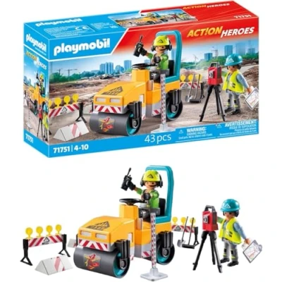 Abbildung von Playmobil® Straßenbaustelle (71751), Playmobil Action Heroes Konstruktions Spielset, (43 St)