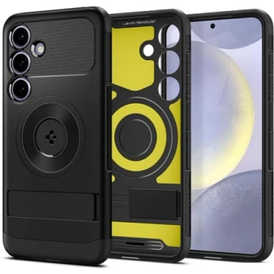 Abbildung von Spigen Slim Armor MagFit Hülle Kompatibel mit Samsung Galaxy S24 Plus, MagSafe Zubehör Schwarz
