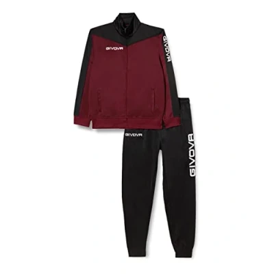 Abbildung von Givova Unisex Rom Roma Triacetat Jumpsuit, Granat/Schwarz, S, S
