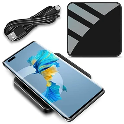Abbildung von Induktive Ladestation kompatibel mit Gigaset GS5 GS4 GS3 Induktives Ladegerät 15W Ladepad Schnellladegerät