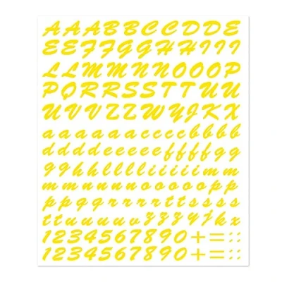 Abbildung von 4R Quattroerre.it 1235 Selbstklebende Buchstaben Kit, Gelb