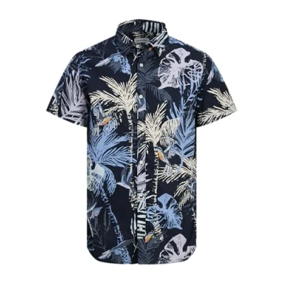 Abbildung von Jack &amp; Jones Jjhawaii Shirt Hemd, Herren, Größe: 3XL, Sky captain