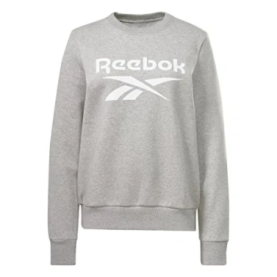 Abbildung von Reebok Damen Sweatshirt mit großem Logo, Fleece, Rundhalsausschnitt