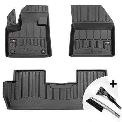 Abbildung von moto MOLTICO 3D Gummimatten Auto Fußmatten Gummi Automatten 3 teilig Set passend für Peugeot 5008 II ab 2017