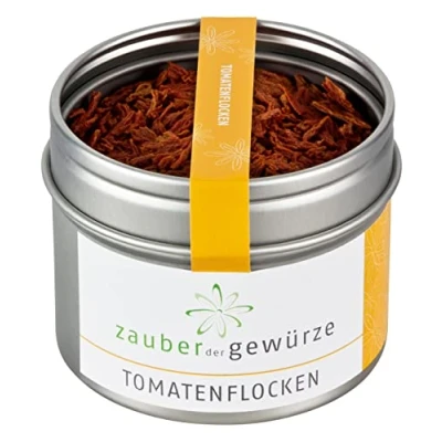 Abbildung von Zauber der Gewürze Tomatenflocken Getrocknete Tomaten Flocken mit mediterraner Note, zum Verfeinern von Dips und Soßen, 40 g