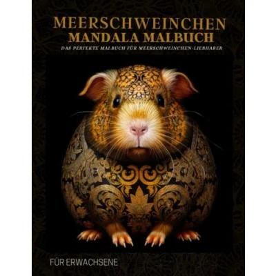 Abbildung von Meerschweinchen Mandala Malbuch für Erwachsene: Entspannende Muster, Mandalas und Blumen Therapie Meditation Männer Frauen