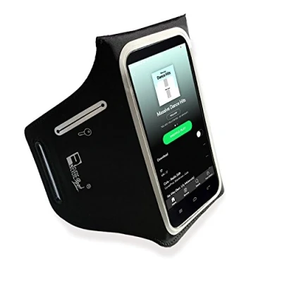 Abbildung von RevereSport wasserdichte Samsung S24/S23/S22/S21/S20 Plus Sportarmband. Armband Telefon Handy Halter Case für Laufen, Workout, Joggen und Fitness