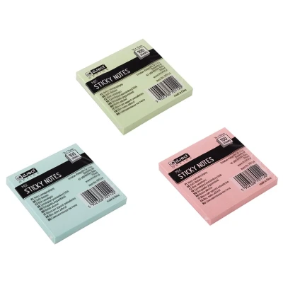 Abbildung von Notizen blockieren Alternativen zu Post it. 12 Stck. 100 Seiten in jeder der drei pastelllfarben 76x76mm