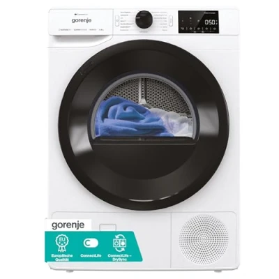 Abbildung von Gorenje DPNE82/GN Trockner/Kondensation mit Wärmepumpe / 8kg 16 Programme/WIFI/Made in Europe/WaveActive Trommel/TwinAir/Feuchtesensor/Naturedry/LED Display/EEK: A++