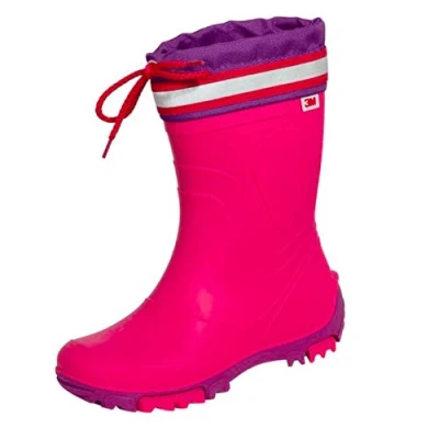 Abbildung von Saliha Gummistiefel für Kinder, Größe: 32/33, Fuchsia/dunkelfuchsia Schuhe