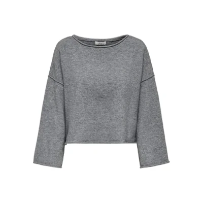Abbildung von JACQUELINE de YONG Damen Jdyrue Life L/S Boat Neck KNT Noos Pullover, Medium Grey Melange, S EU
