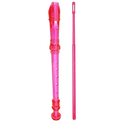 Abbildung von keepdrum RC002PK Blockflöte Sopran transparent Neon Pink Rosa