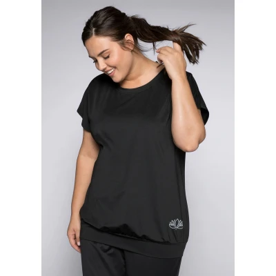 Abbildung von Sheego Tshirt print, Damen, Größe: 40/42, Schwarz
