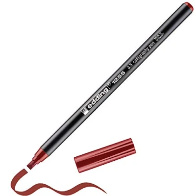 Abbildung von 10 x edding Kalligrafie Stift 1255 3.5mm karmesinrot