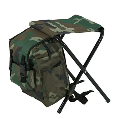 Abbildung von VGEBY Angelrucksack Stuhl, Tragbar Rucksack mit Stuhl Fischerstuhl Angeln Klappbarer Hocker Sitz Tasche für Outdoor Camping Reisen Strand BBQ