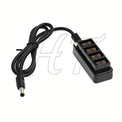 Abbildung von HT DC Barrel D Tap 4 Port Wege Netzteiler Adapter, 5,5 x 2,5 mm Stecker auf P Buchsen, 61 cm
