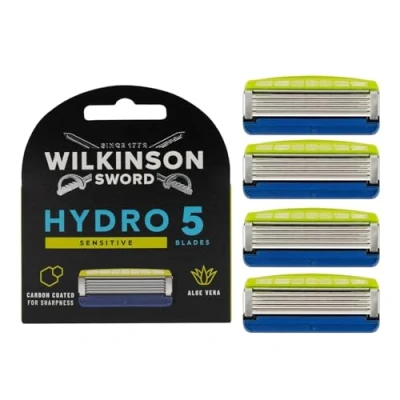 Abbildung von WILKINSON SWORD Hydro 3 Rasierklingen für Männer Feuchtigkeitsspendendes Gel Packung mit 4