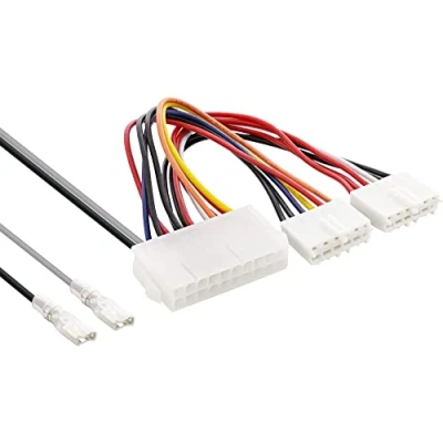 Abbildung von InLine 26641S Stromadapter intern, 20pol ATX NT zu P8/P9 AT Mainboard + Schalter, 0,2/0,8m