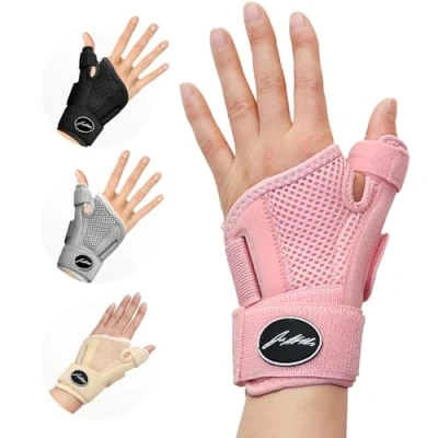 Abbildung von Von Ärzten Entworfen, Verstellbare Handgelenkstütze, Handgelenk Schiene, Sehnenscheidenentzündung Bandage, Karpaltunnel Bandagen für Nacht, 2er Pack, Schwarz, Rechts/Links