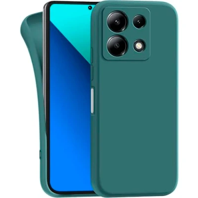 Abbildung von MyGadget Hülle kompatibel mit Xiaomi Redmi Note 13 5G robuste Handyhülle TPU Case Slim Silikonhülle Back Cover Kratzfest Schutzhülle Matt Olivgrün