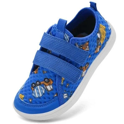 Abbildung von IceUnicorn Barfußschuhe Kinder Breite Barfussschuhe Jungen Mädchen Minimalistische Aquaschuhe Traillaufschuhe Strandschuhe(Royal Blue, 31EU Weit)