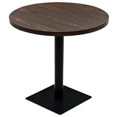 Abbildung von vidaXL Bistrotisch MDF Stahl Rund 80x75cm Dunkle Esche Stehtisch Bartisch