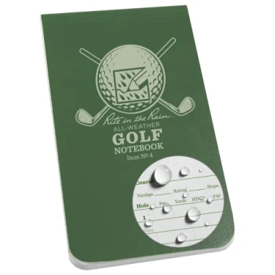 Abbildung von Rite in the Rain All Weather Golf Notizbuch, 8,9 x 15,2 cm, Green Field Flex, Club Yardage Book &amp; Hole Notes (Nr. 4)