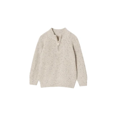 Abbildung von Vertbaudet Strickpullover für Kinder, Größe: 98/104, Beige meliert