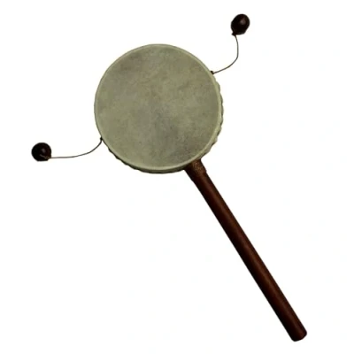 Abbildung von Schütteltrommel Handtrommel Meditation Drehtrommel Trommel Rhythmus Klang Instrument (Groß)