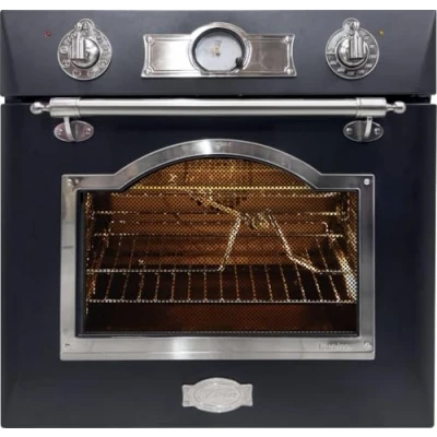 Abbildung von KAISER Einbaubackofen EH 6355 Em Sil mit 1 fach Teleskopauszug, Retro Elektro Einbau Backofen Autark 60 cm 67L 8 Funktionen in Schwarz