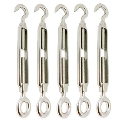 Abbildung von 5 x Edelstahl Spannschloss, M8, rostfrei, poliert, V4A AISI 316, Spannschloss mit Öse und Haken Tecklenborg, Kegel GmbH