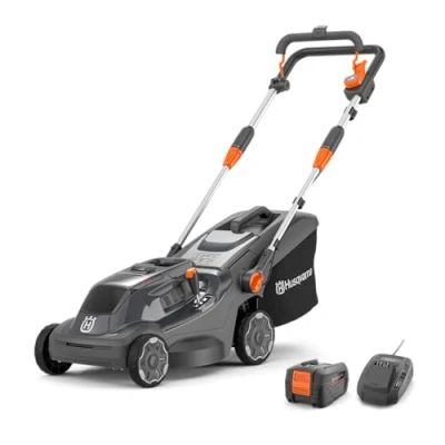 Abbildung von Husqvarna Akkurasenmäher Aspire LC34 P4A, für 500 m² Rasenfläche, 30 l Fangkorb, 34 cm Schnittbreite