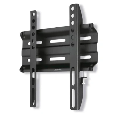 Abbildung von Hama TV Wandhalterung (TV 48 Zoll, VESA 50x50 bis 200x200, 25 kg, Wandabstand 2,3 cm, flach, starr, fest, mit Fischer Dübeln, Fernseher) schwarz