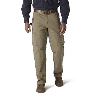 Abbildung von Wrangler Herren Riggs Workwear Flannel Lined Ripstop Ranger Pant Arbeitshose, bark, 34W / 30L