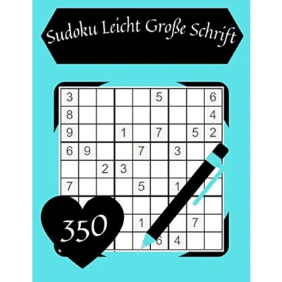 Abbildung von Sudoku leicht Große Schrift: Großdruck Buch mit 350 einfachen Sudokus für Einsteiger Rätselblock Erwachsene und Senioren