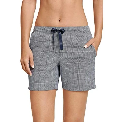 Abbildung von Schiesser Damen Mix &amp; Relax Webhose Kurz&#039; Schlafanzughose, Blau (Nachtblau 804), 38
