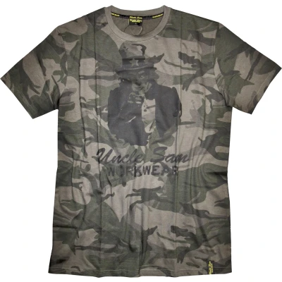 Abbildung von Uncle Sam Bekleidung T Shirt Camouflage oliv Camouflage/schwarz m