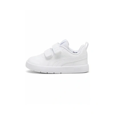 Abbildung von Puma Courtflex V3 Laufschuh Wettkampf für Kinder, Größe: 27, white silver mist Schuhe